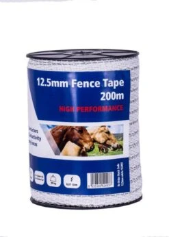 Fenceman Fence Tape High Performance White 12.5mm X 200