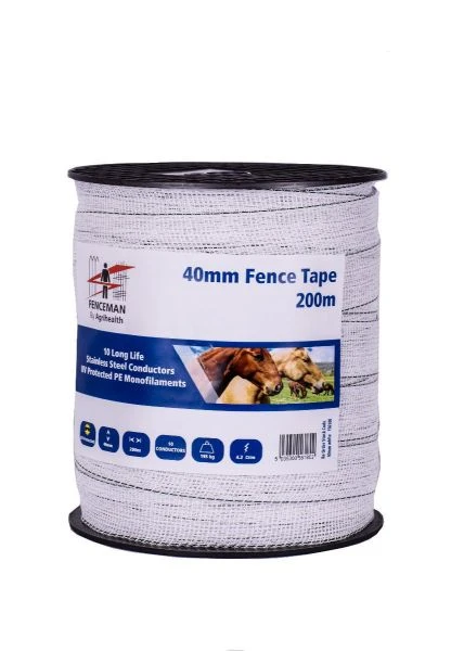 Fenceman Fence Tape White 40mm X 200m 3 Fenceman Fence Tape White 40mm X 200m