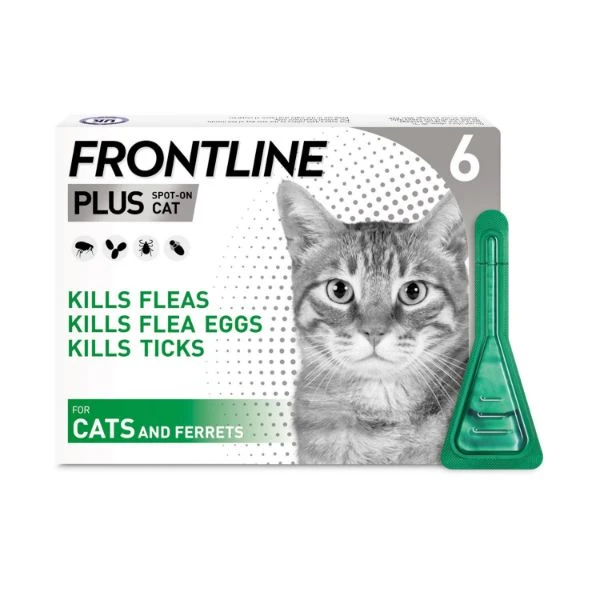 Frontline Plus Spot On Cat & Ferrets 6 Pipettes 3 Frontline Plus Spot On Cat & Ferrets 6 Pipettes