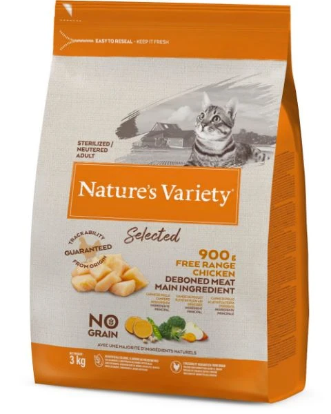 Natures Variety Cat - Adult Selected Dry Free Run Chicken 3kg 3 Natures Variety Cat - Adult Selected Dry Free Run Chicken 3kg