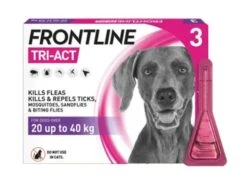 Frontline Tri-Act Dog Spot On For Large Dogs 20-40kg 3 Pipettes