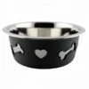 Weatherbeeta Stainless Steal Silicone Bone Dog Bowl Dark Grey 21cm -PetHaven Sales Store 0025400 weatherbeeta stainless steal silicone bone dog bowl dark grey 21cm 600
