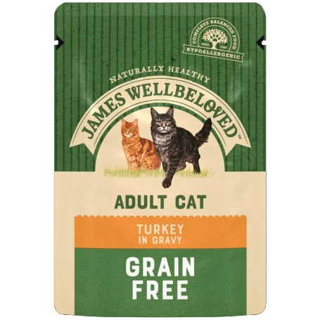 James Wellbeloved Cat - Adult Pouch Grain Free Turkey 24x85g 4 James Wellbeloved Cat - Adult Pouch Grain Free Turkey 24x85g - Image 2